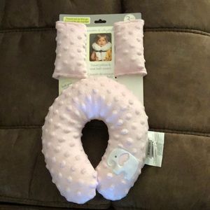 Children’s Stroller pink Car Seat pillow & strap belt cover